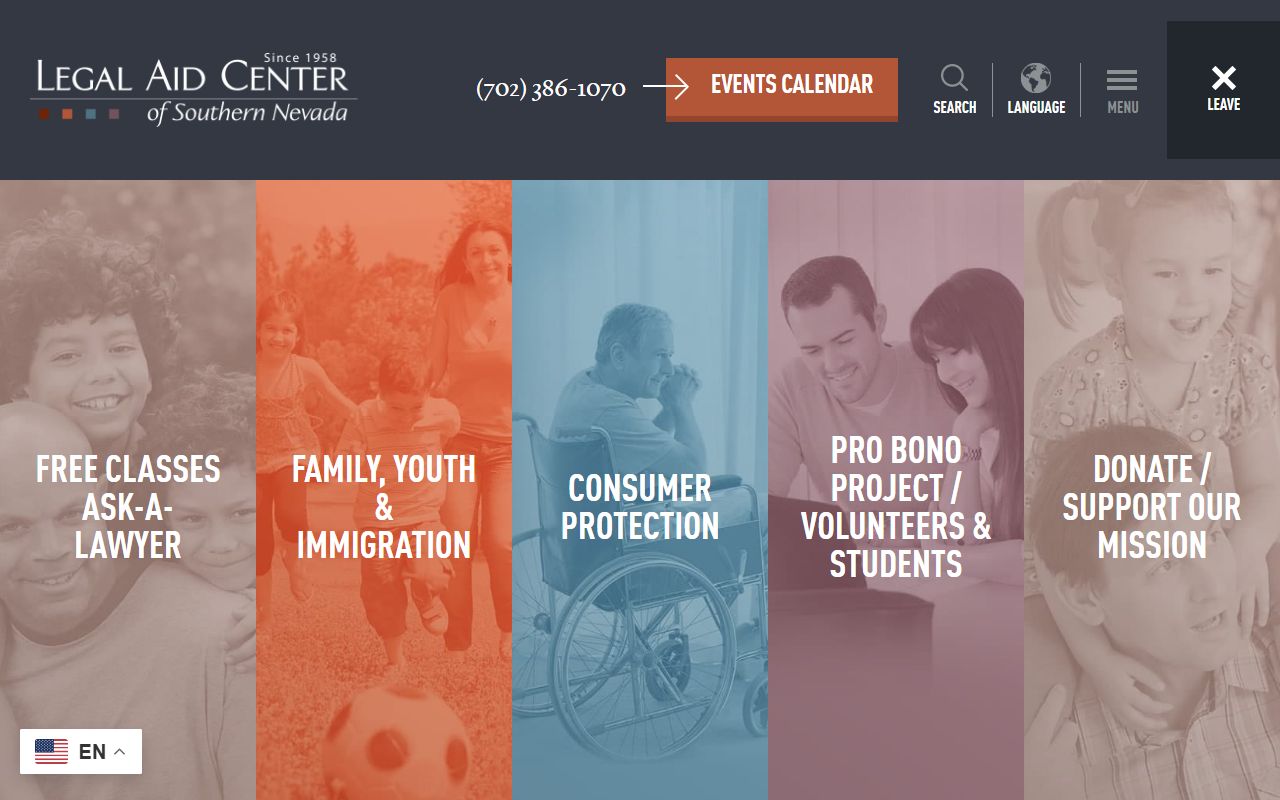 Legal Aid Center of Southern Nevada page for Clark County public records help